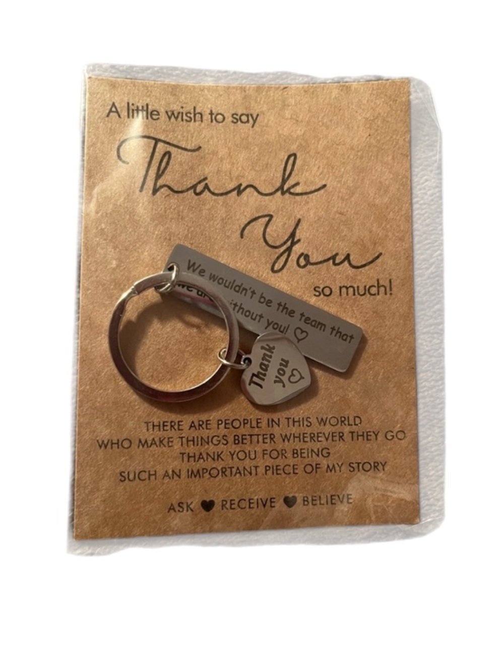 “Thank You” Appreciation Keychain